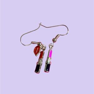 (#409) Lipstick Charm Earrings